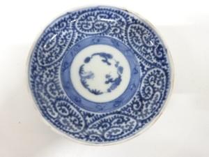 古伊万里　染付　蛸唐草　小皿